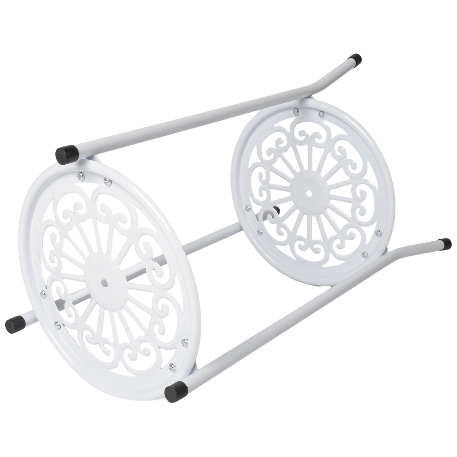 Two-Layer Elegant Metal Plant Stand Shelf Potted Plant Holder Modern Tall2642