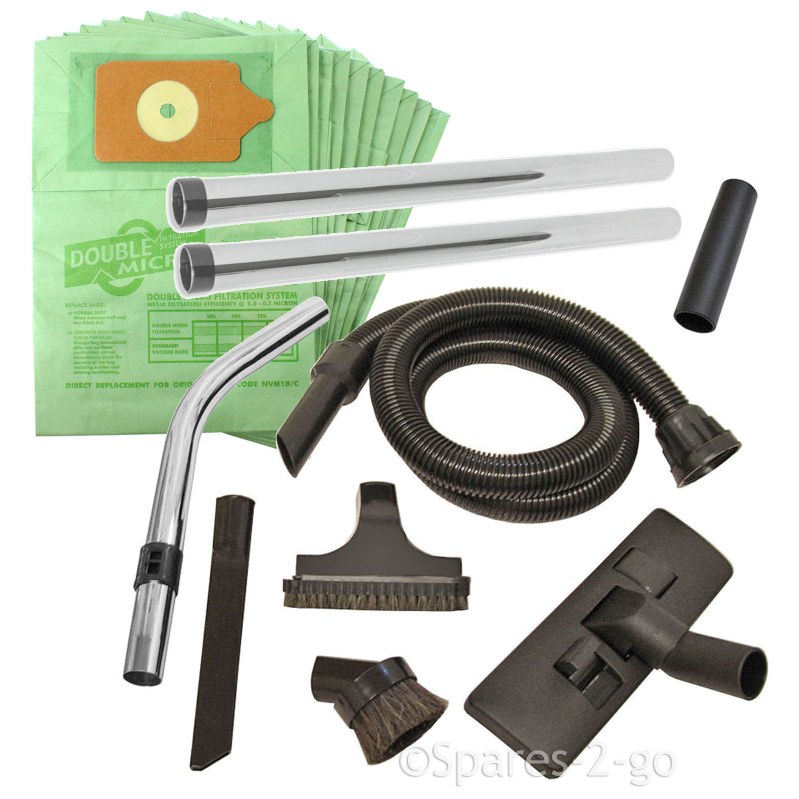 TOOL KIT for HENRY Vacuum Cleaner Numatic 2.5m HOSE Attachment Rods + Bags