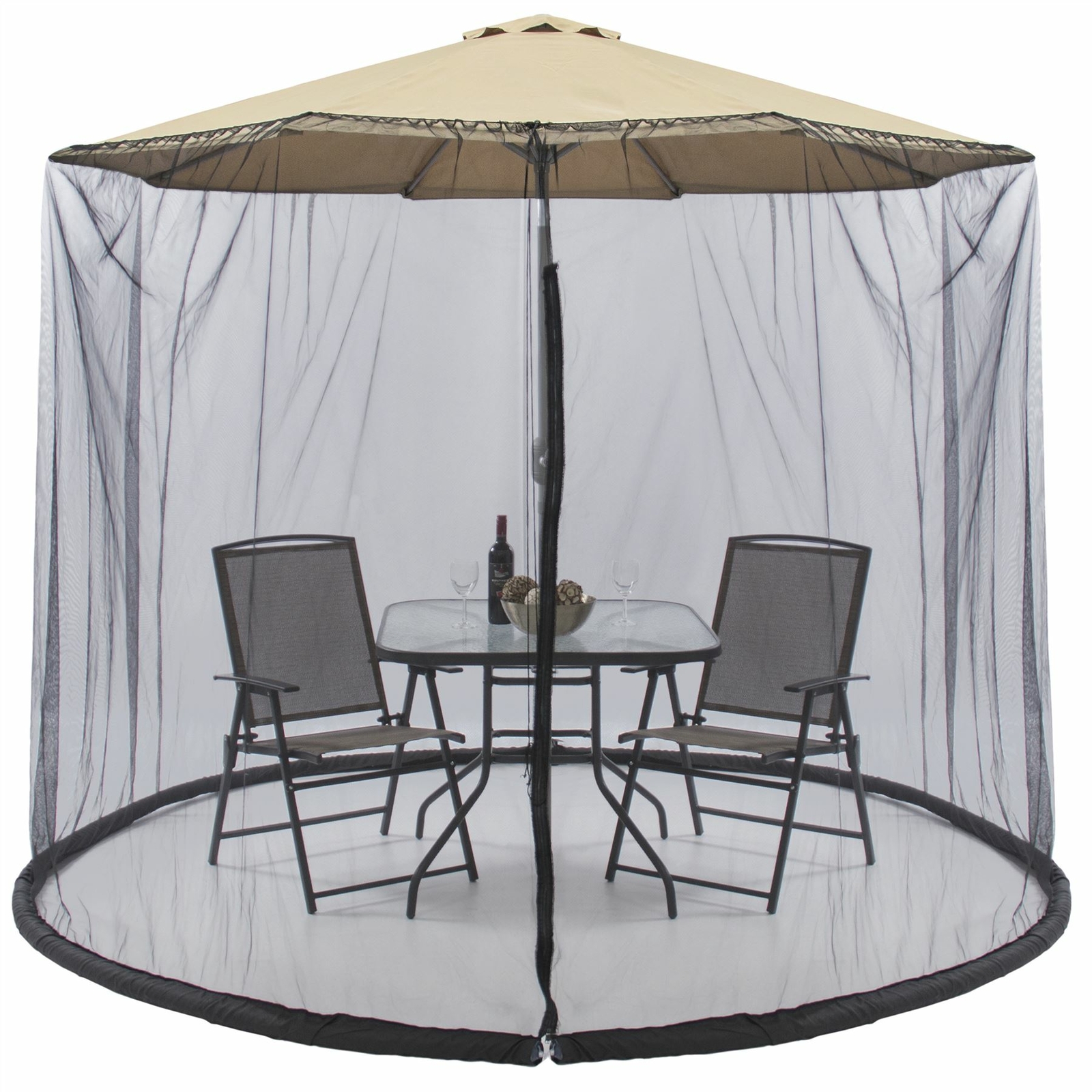 11 FT Umbrella Table Screen Enclosure Keep Bugs Mosquitoes Out Patio Picnic Net