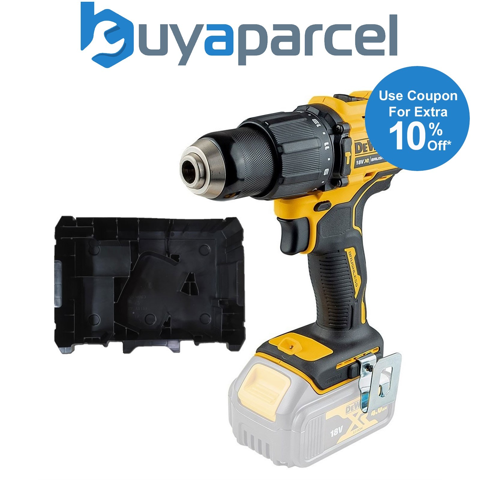 Dewalt DCD709N 18v XR Brushless Compact Combi Hammer Drill Bare + Tstak Inlay