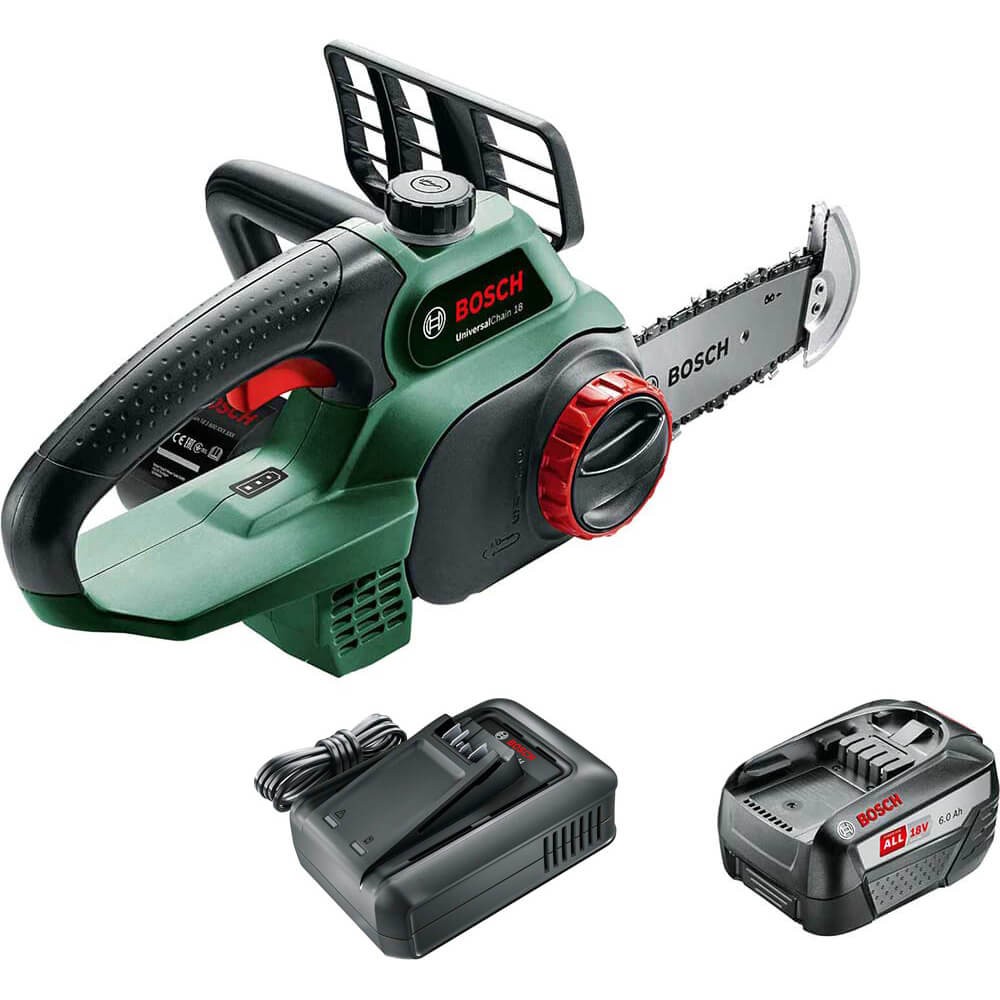 Bosch UNIVERSALCHAIN P4A 18v Cordless Chainsaw 200mm 1 x 6ah Li-ion