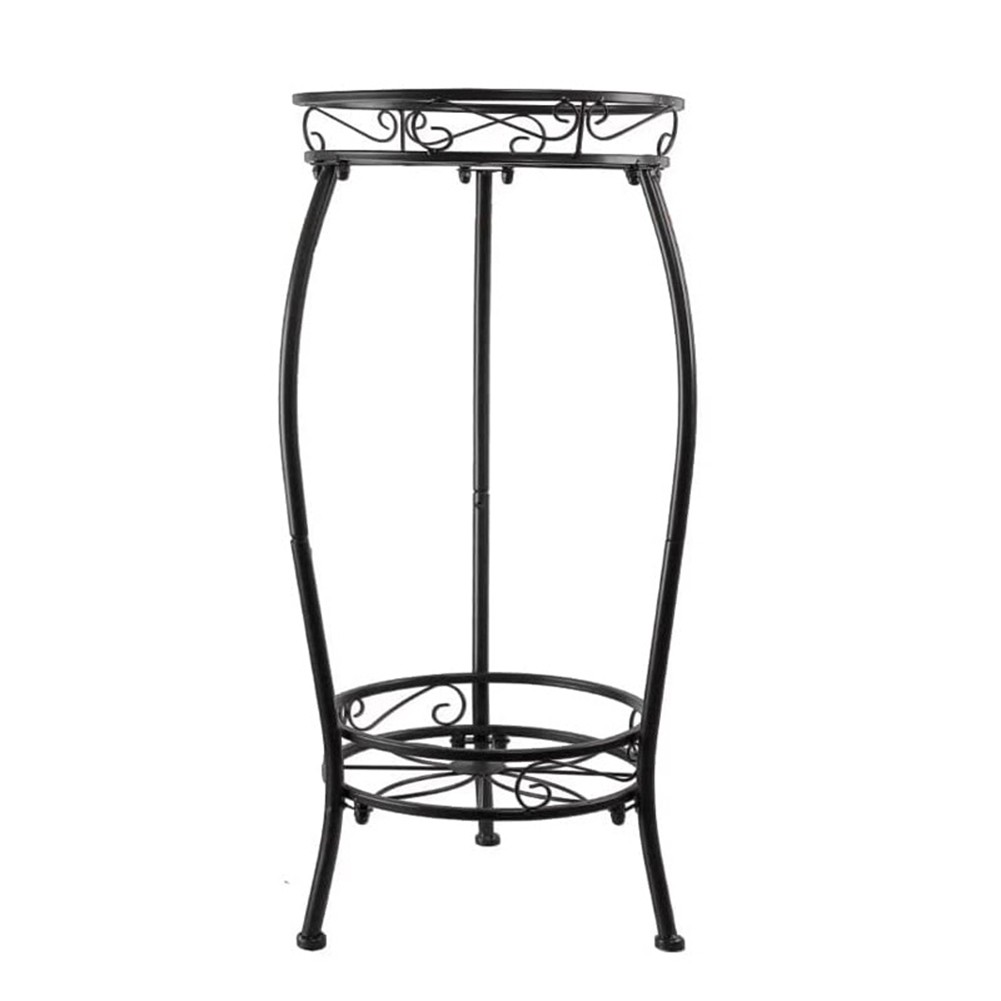 Plant Stand Indoor Outdoor 2 Tier 25inch Tall Metal Potted Holder Flower5233