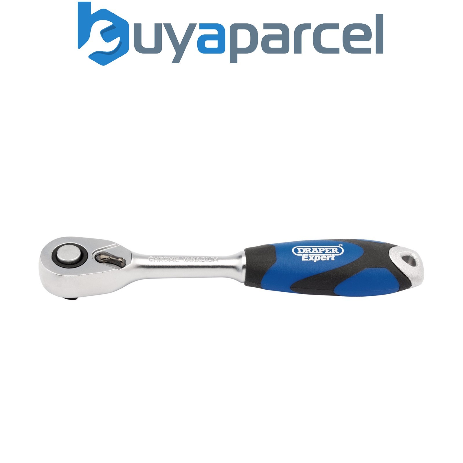 Draper 26502 Draper Expert Soft Grip Reversible Ratchet, 1/4" Sq. Dr., 72 Tooth