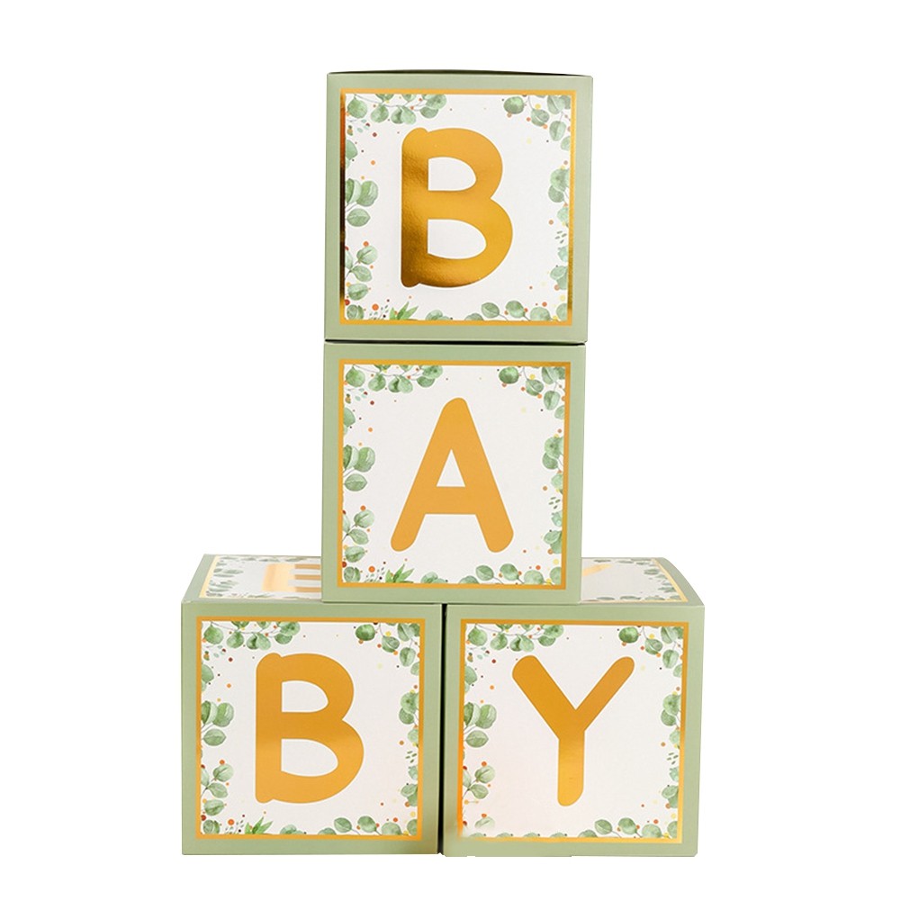 Here Comes the Son Shower Boxes Decorations, 4Pcs Sun Stereoscopic Blocks9856