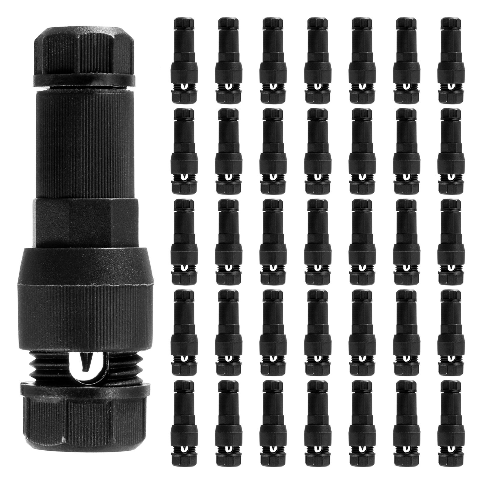 Low Voltage Wire Connector, 36 Pcs 12-20 Gauge Wire Connector Waterproof, Black
