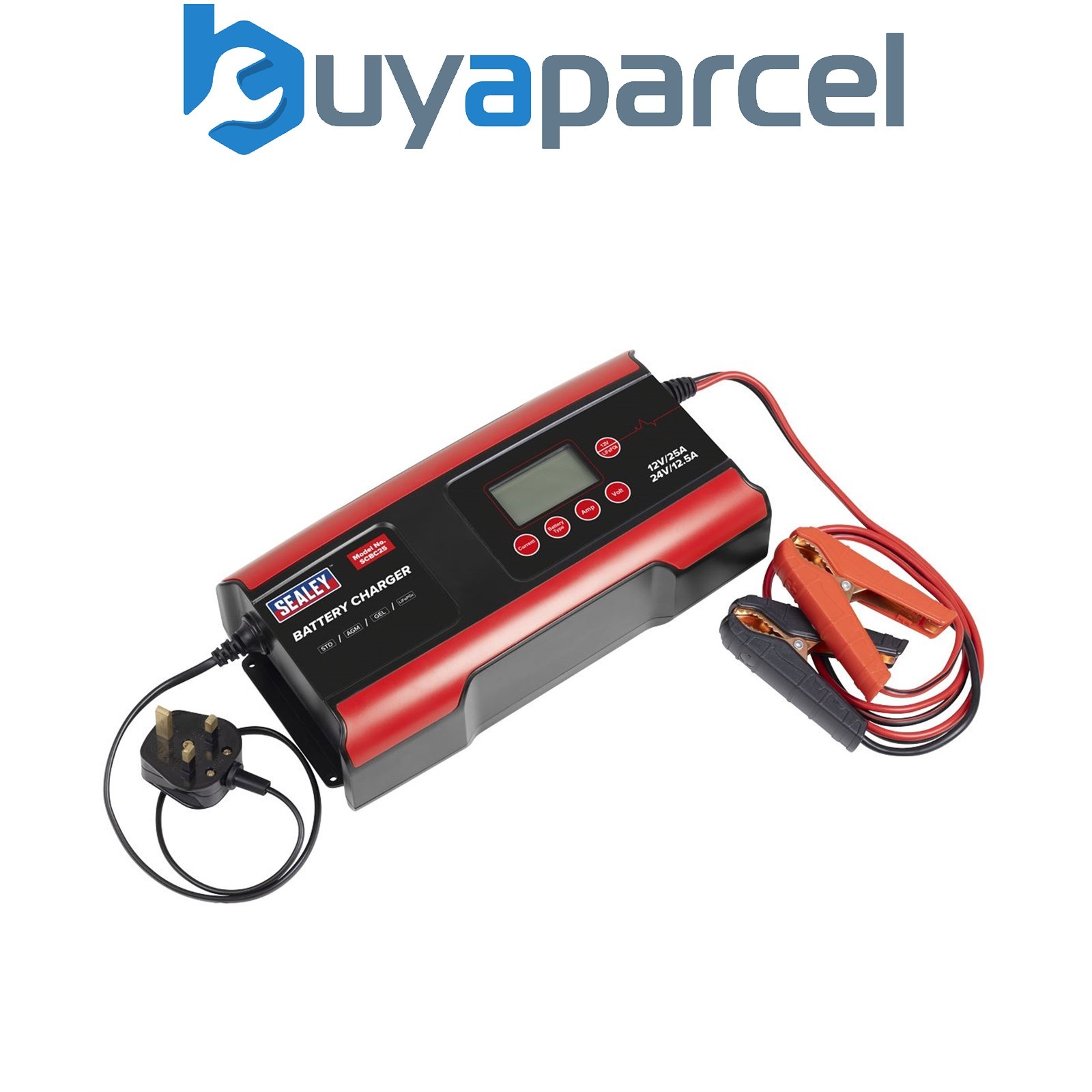 Sealey SCBC25 12/24V Compact Smart Battery Charger and Maintainer 25A
