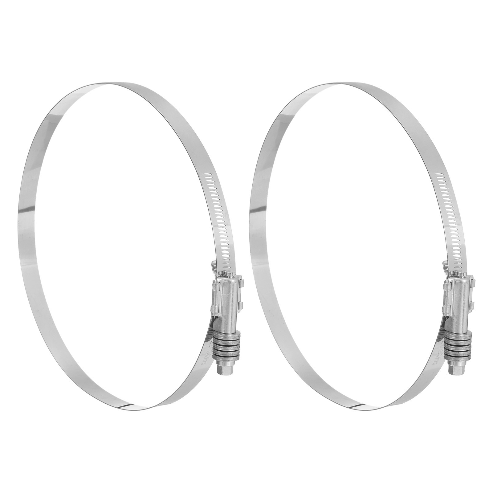 2Pcs Worm Gear Drive Hose Clamps Constant Tension Adjustable Range 210-232mm