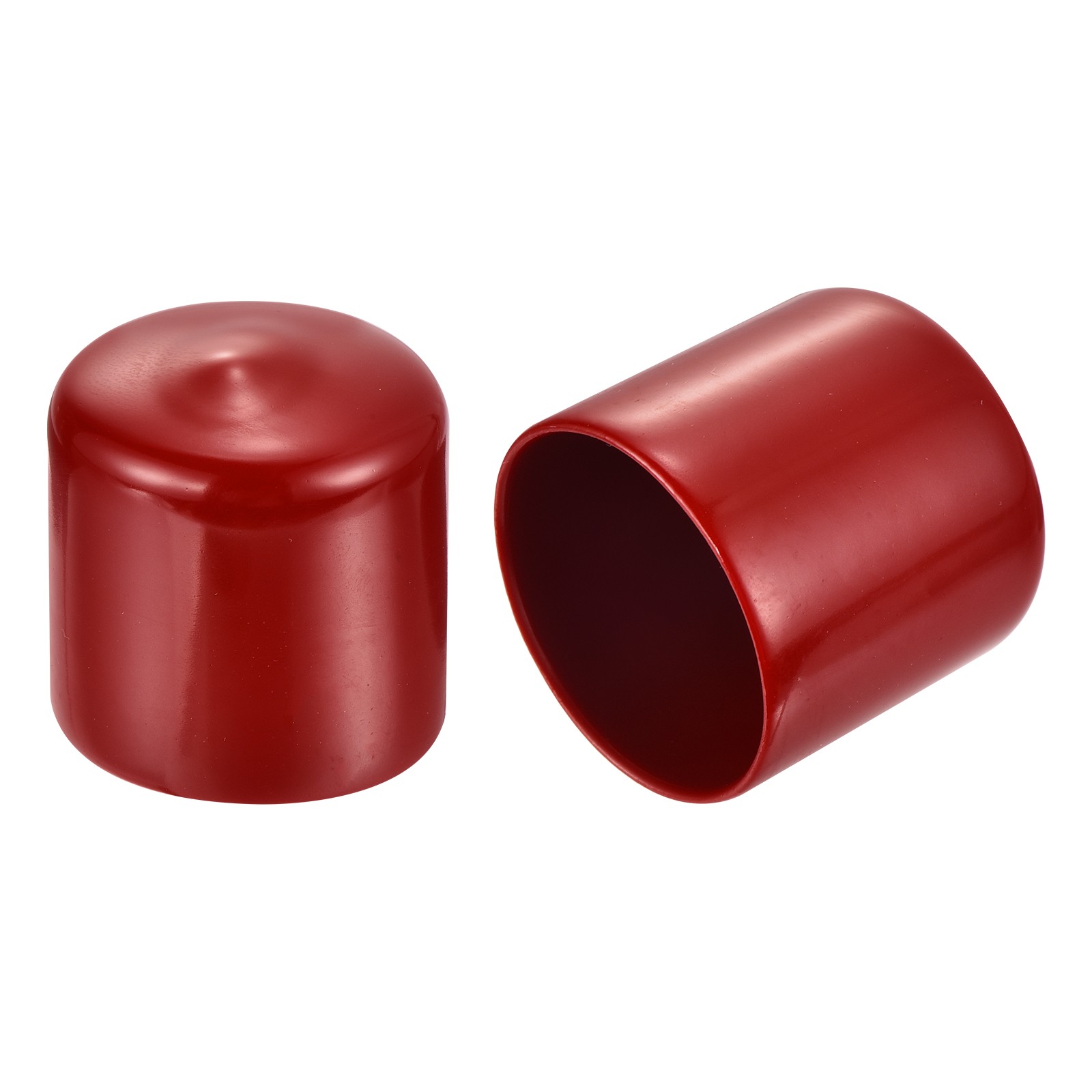 50pcs Round Rubber End Caps 1.1"(29mm) Burgundy Red Vinyl Cover Screw Protectors