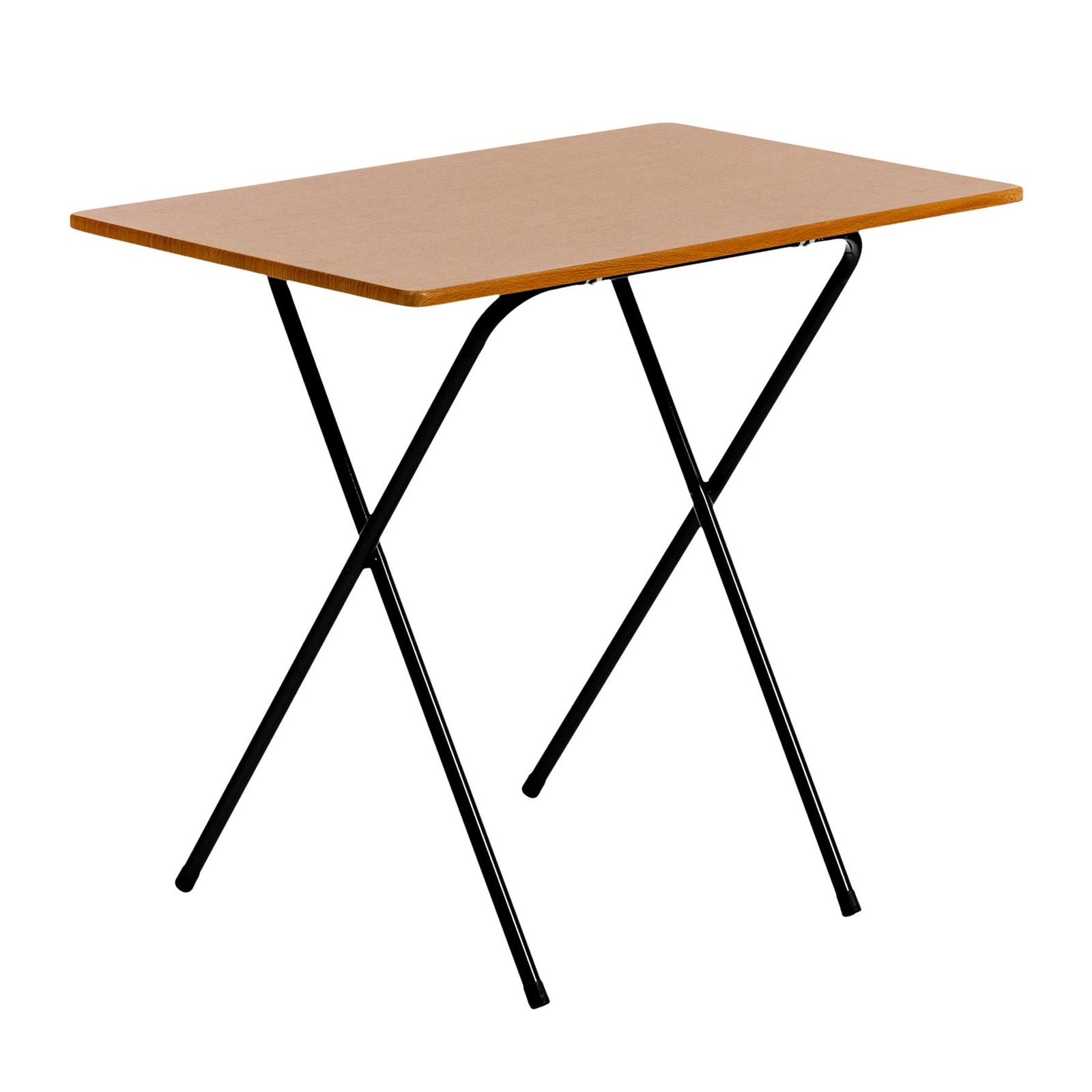 Harbour Housewares Wooden Folding Desk Modern Home Office 80cm Brown/Black