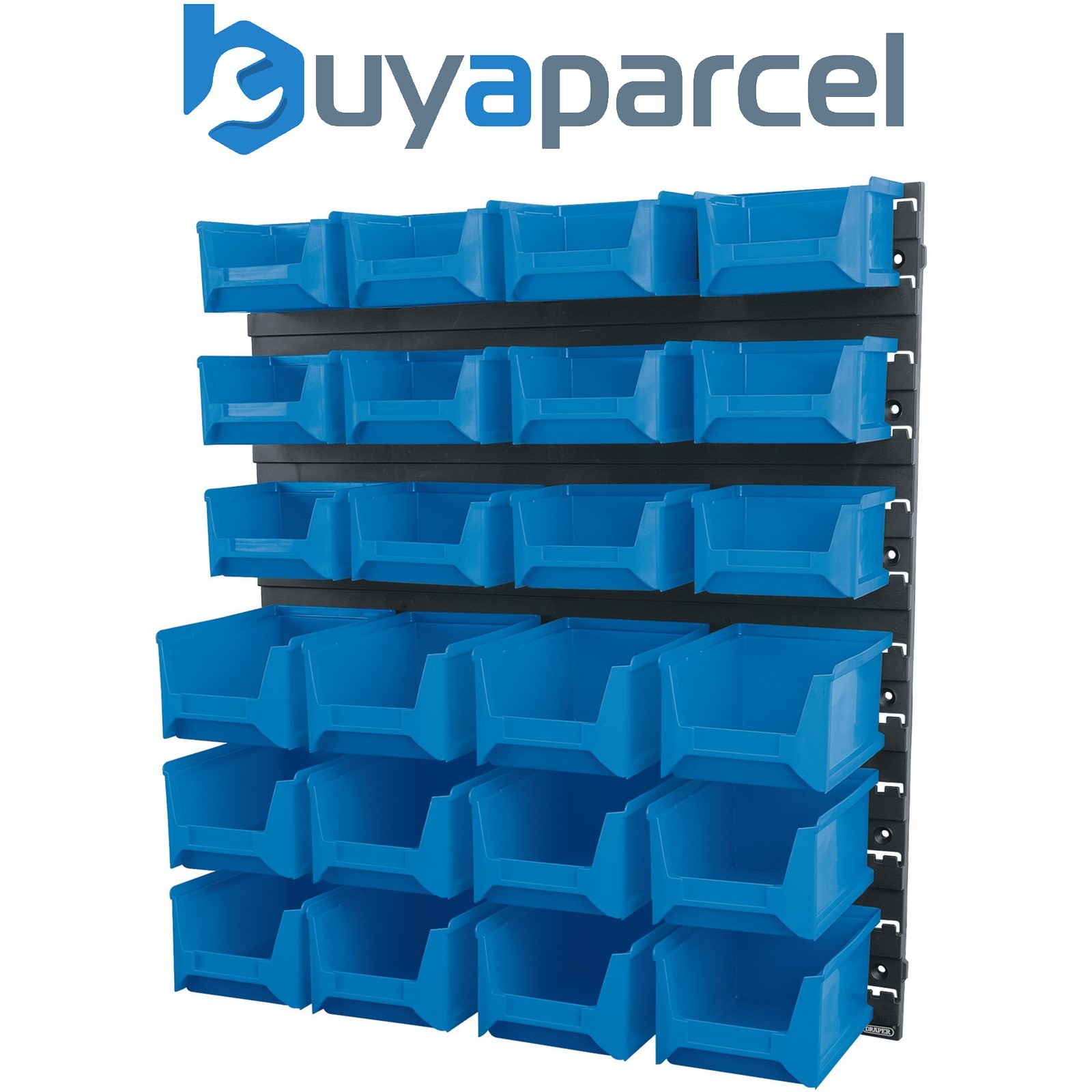 Draper 06798 24 Bin Wall Storage Unit, Small/Medium Bins