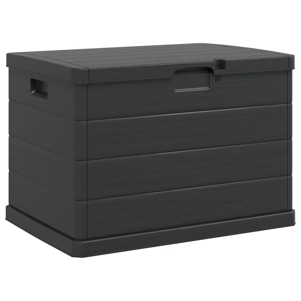 vidaXL Garden Storage Box Anthracite 77.5 x 54.5 x 53 cm Plastic, Garden and Ter