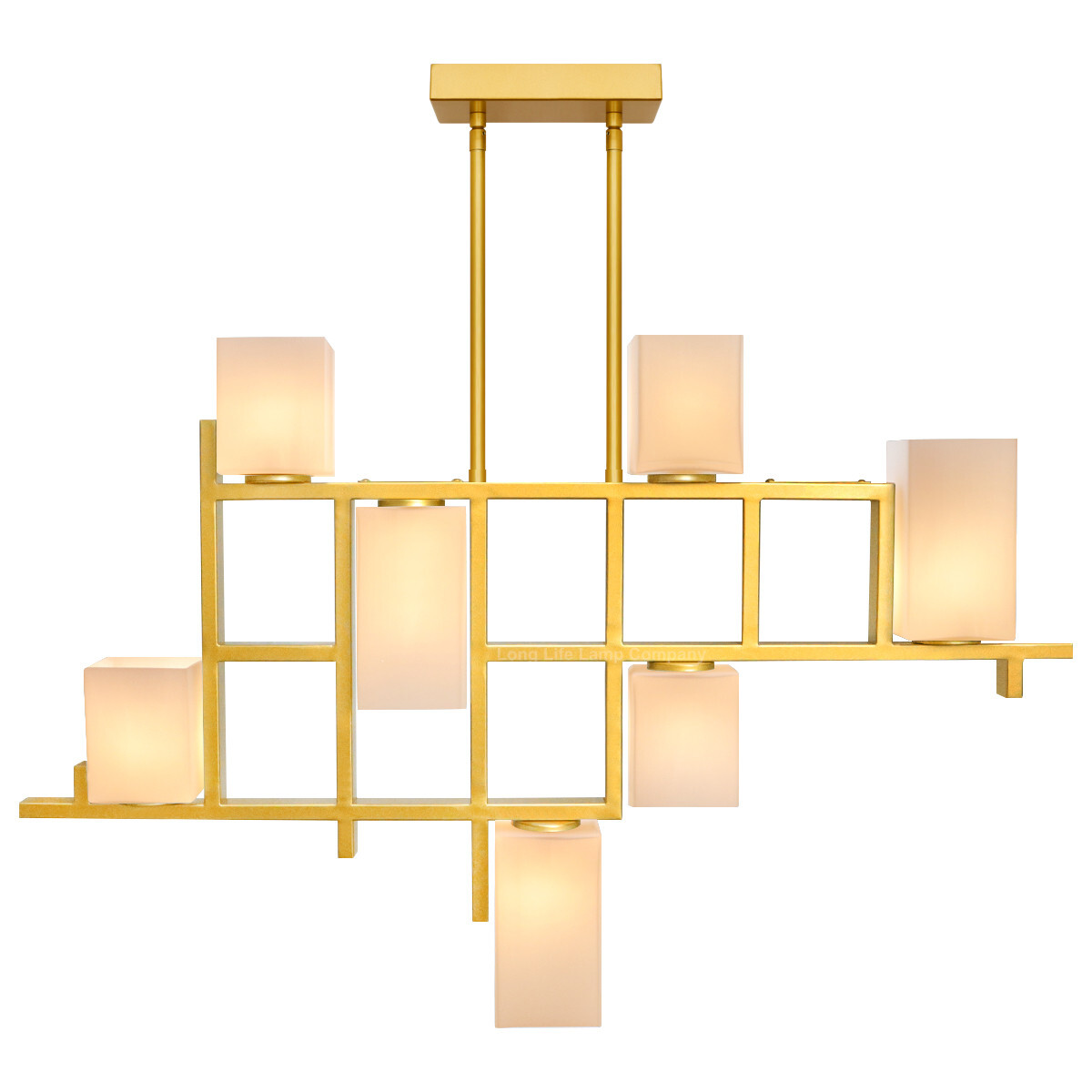 Modern Ceiling Gold Pendant Light Frosted Square Lamp Shades H3094 with G9 LED