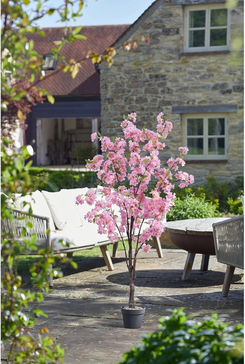 5ft Artificial Cherry Blossom Tree Potted Outdoor Garden Decor Home Pink Large