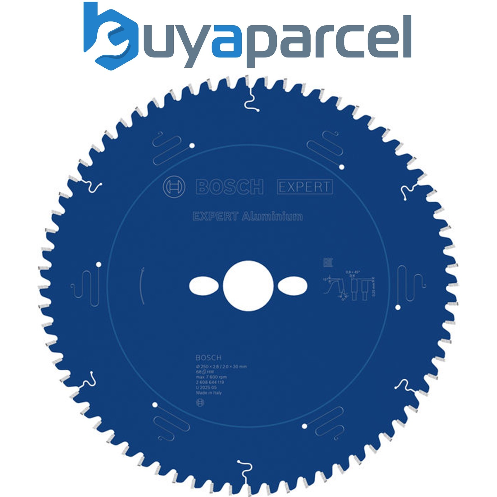 Bosch EXPERT Aluminium Circular Saw Blade 250 x 2.8/2 x 30 mm T68 2608644119