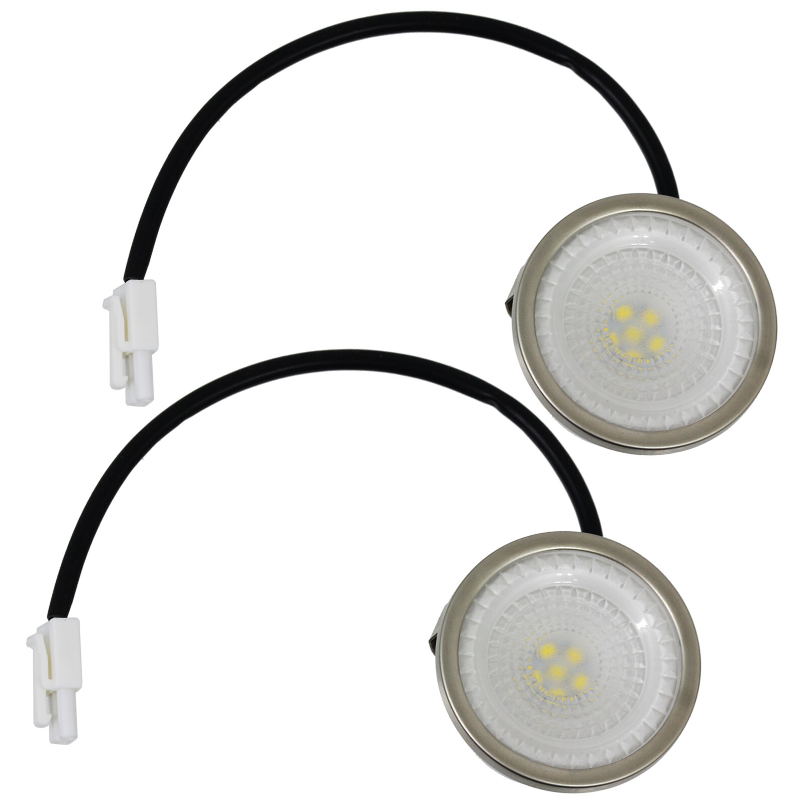 UNIVERSAL Cooker Hood LED Light Vent Extractor Lamp Round 54.5mm 1.6W Pack of 2