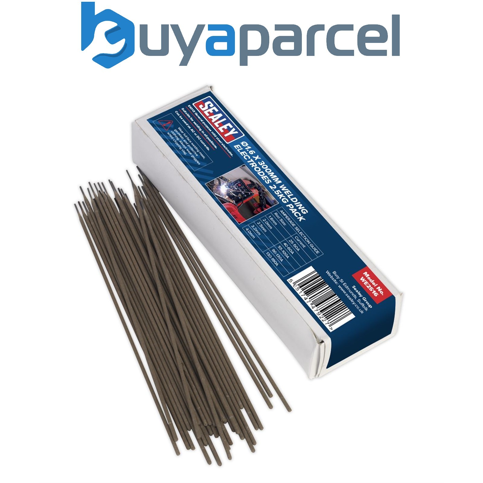Sealey WE2516 Welding Electrodes 1.6 x 300mm - 2.5kg Pack