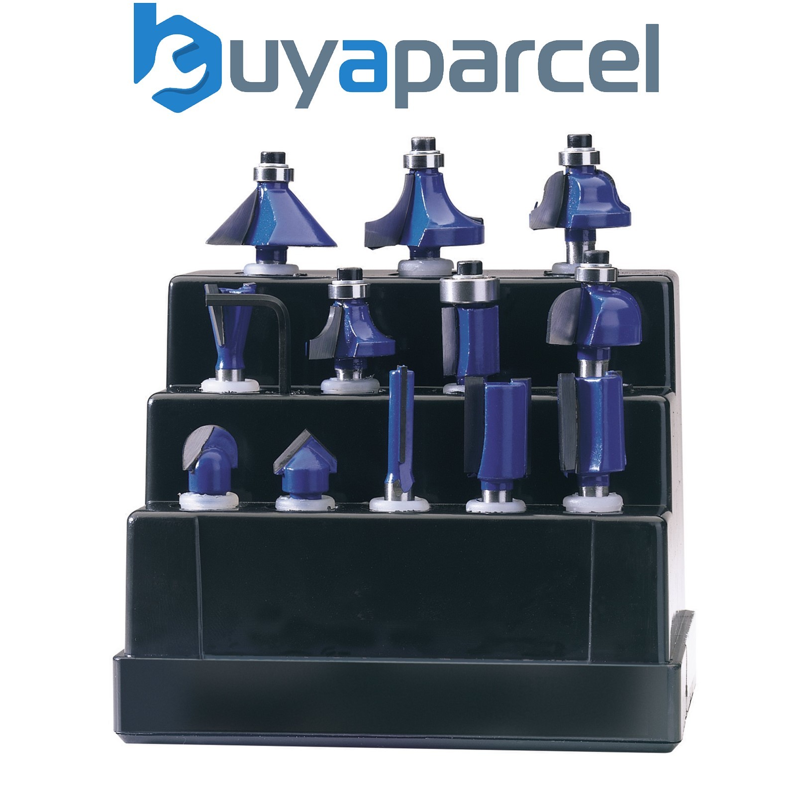 Draper 72892 TCT Router Bit Set, 1/4" (12 Piece)