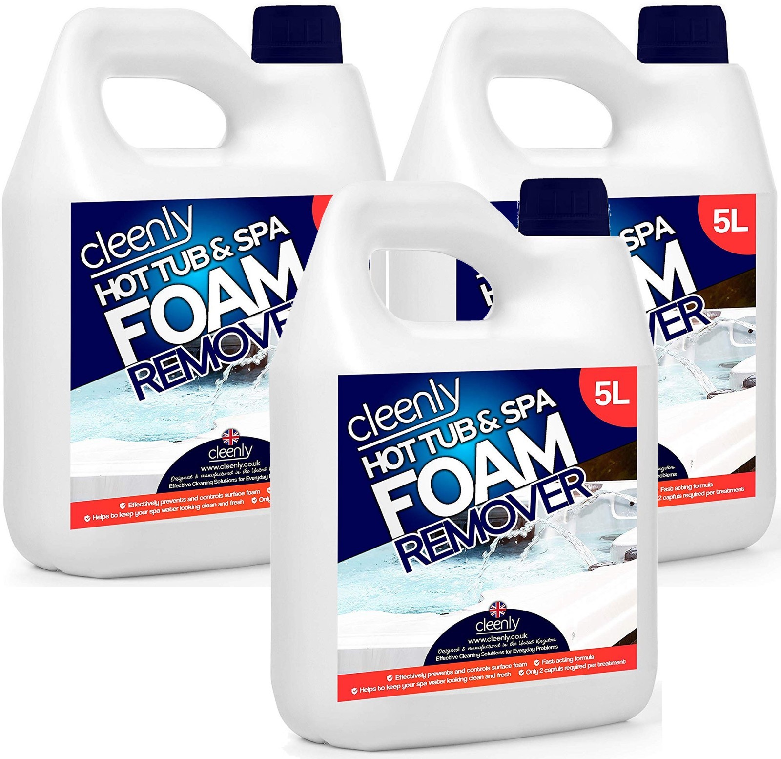 Cleenly Foam Remover Treatment for Defoaming Anti Foam Pools Hot Tub Spa 15L