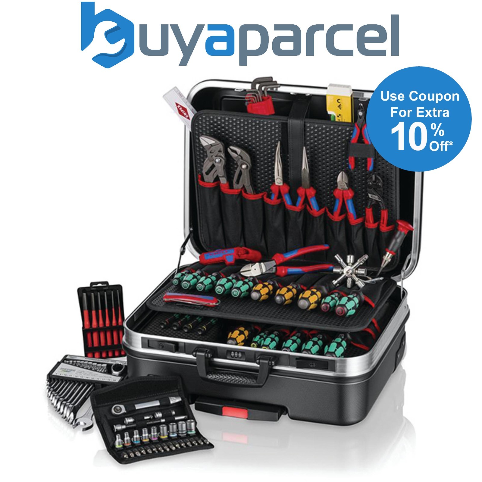 Draper 25022 KNIPEX 00 21 06 M Tool Case 8220 Big Basic Move 8221 Mechanic 90 Pa