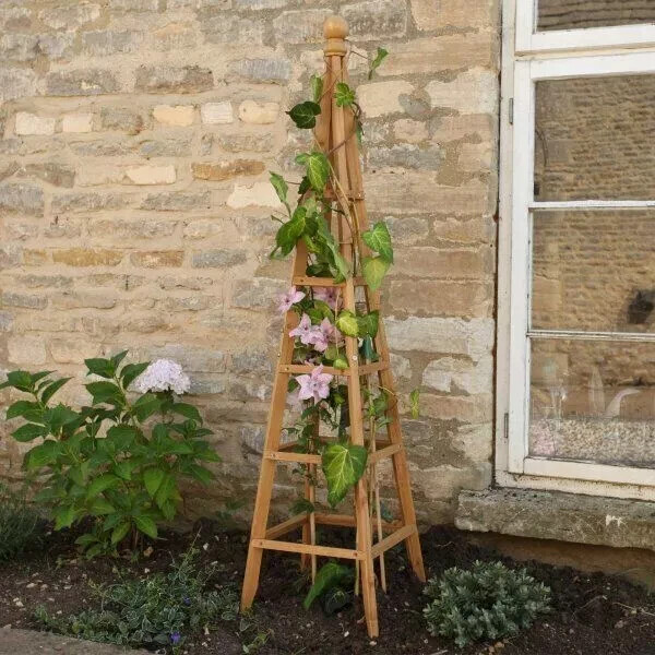 Wooden Garden Obelisk 1.9m Climbing Plants Flowers Support Outdoor Decoration
