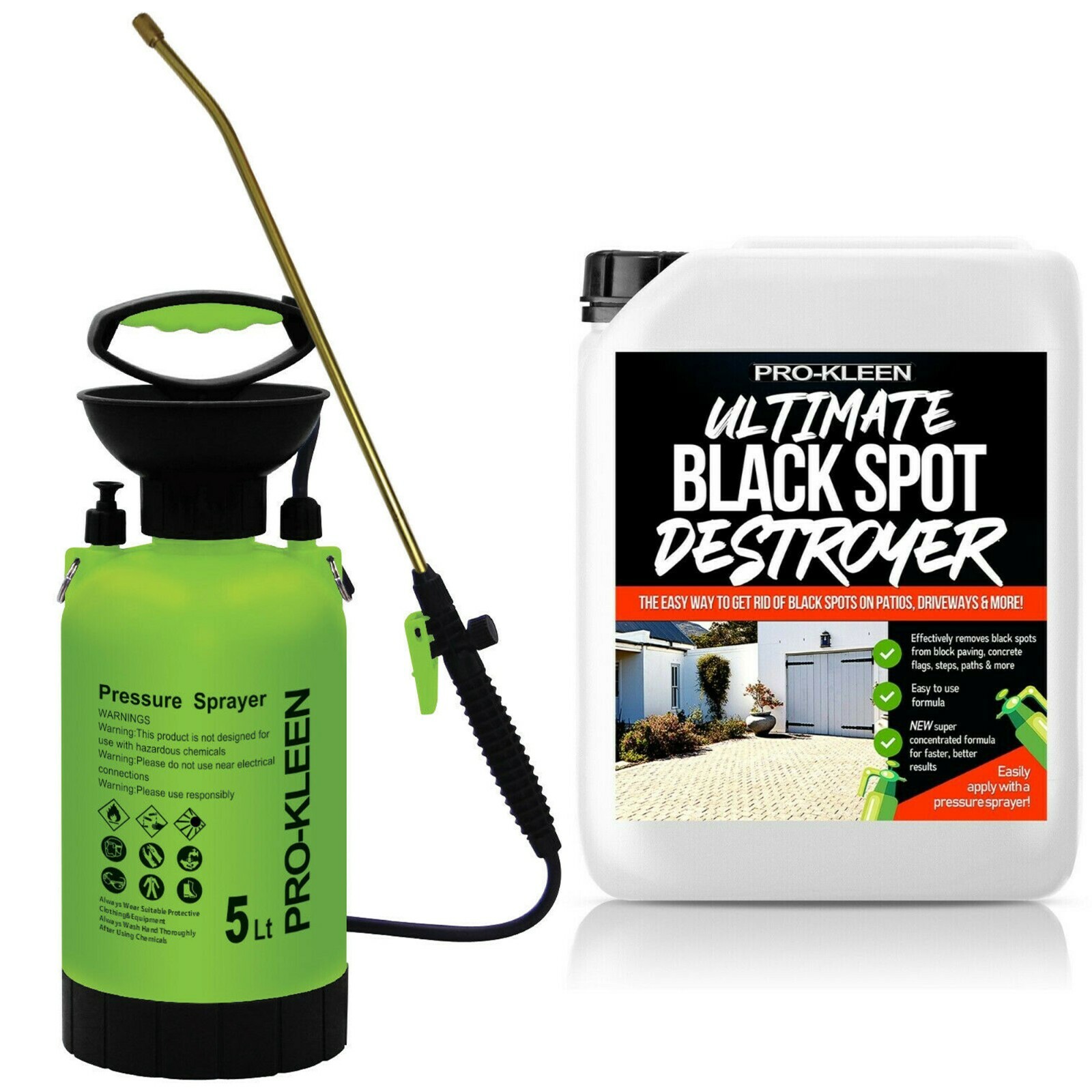 ProKleen Garden Pressure Sprayer Manual Pump 5L Black Spot Remover Cleaner 5L