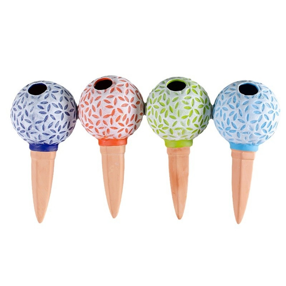 4Pcs Ceramic Self-Watering Spikes Baseball Shape Automatic Drip Irrigation4521