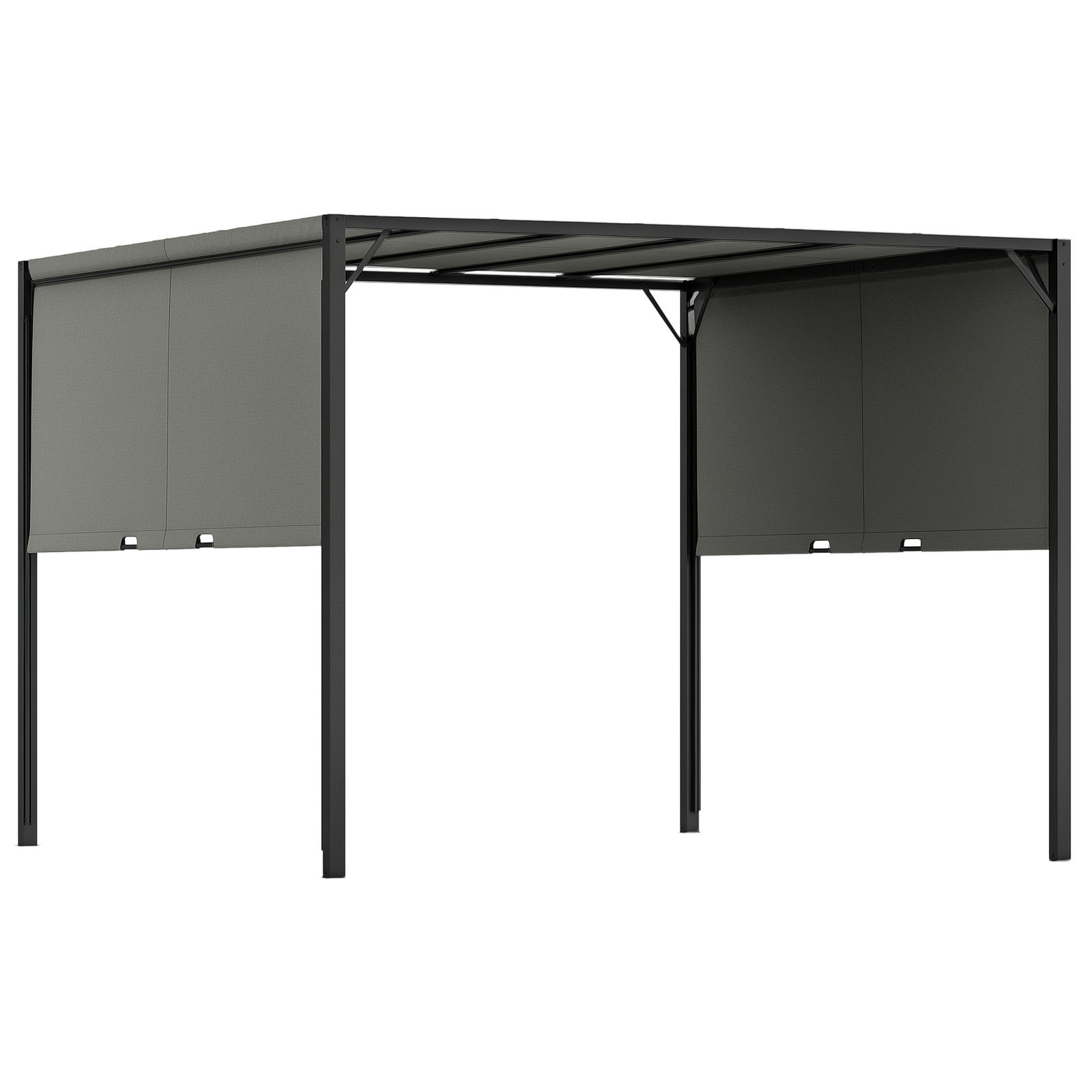 Outsunny 3 x 3(m) Pergola Metal Gazebo Outdoor Sun Shade Shelter Canopy