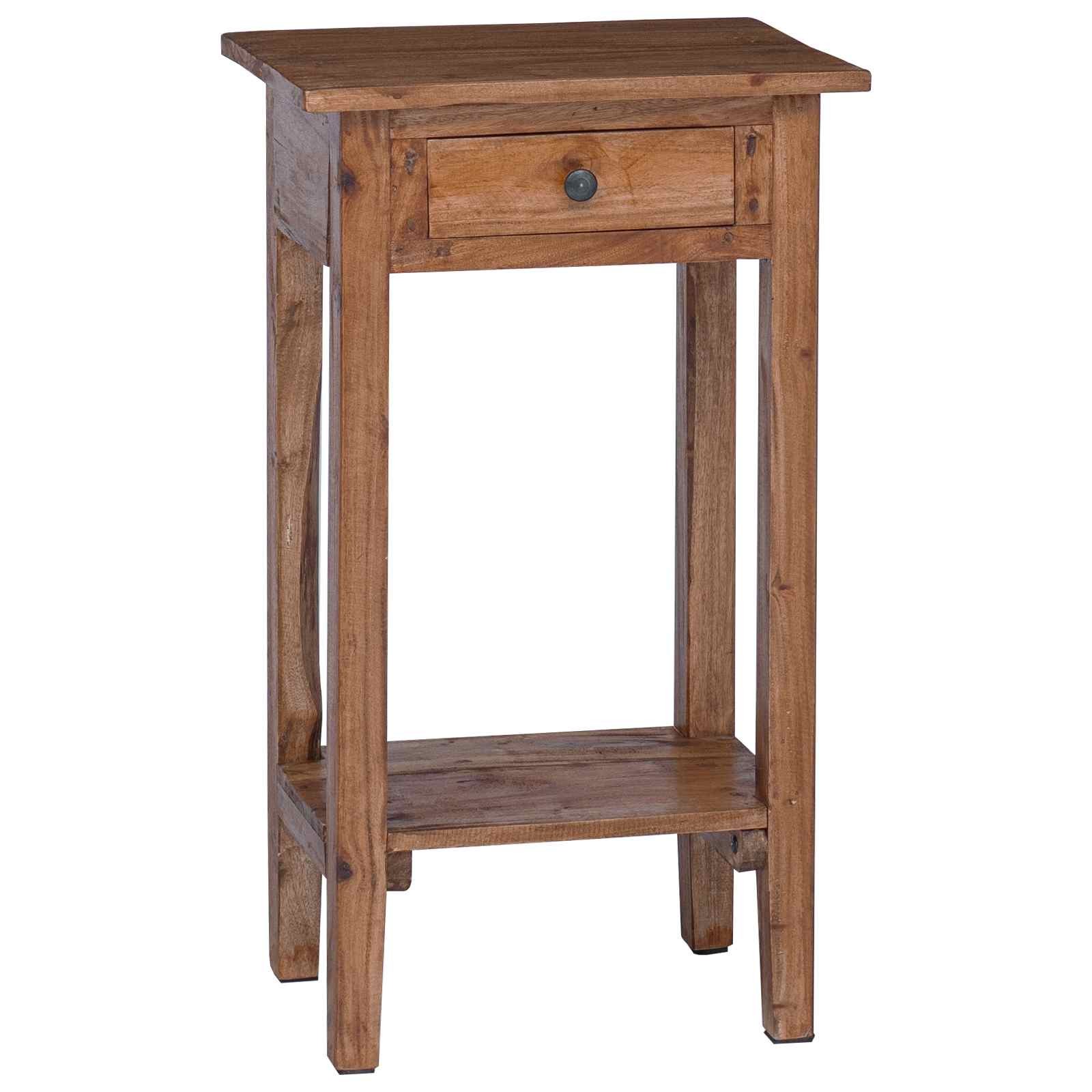 vidaXL Plant Stand with Drawer Brown 34 x 25 x 52 cm Mahogany Wood, Garden and T