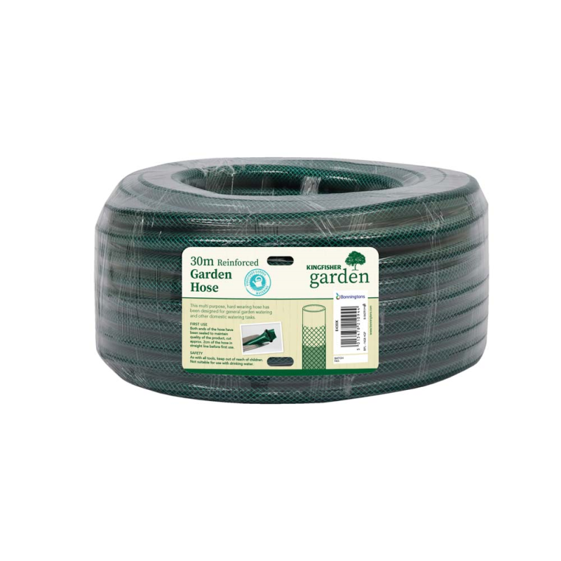 30m Garden Hose Pipe Reel Reinforced Standard Outdoor Hosepipe Green Garden 430X
