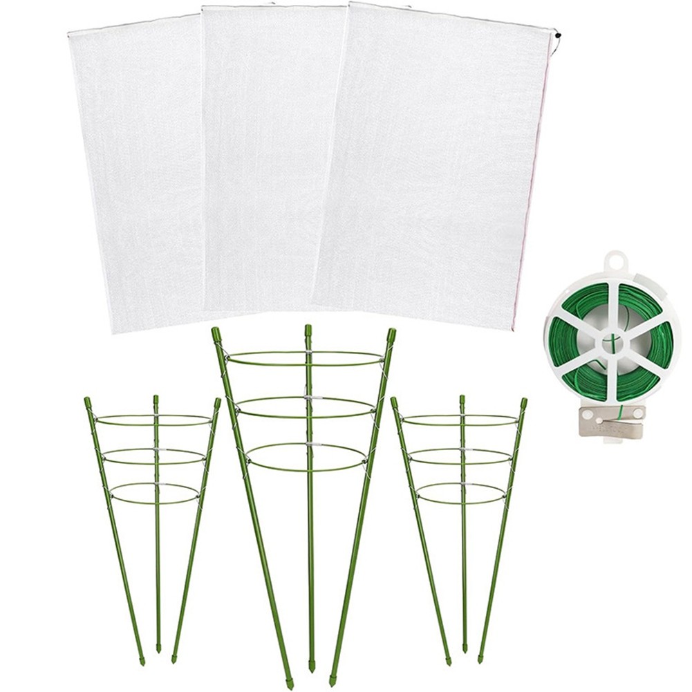 3X(Adjustable Detachable Tomato Cage, Tomato Plant Support Cages Trellis8443