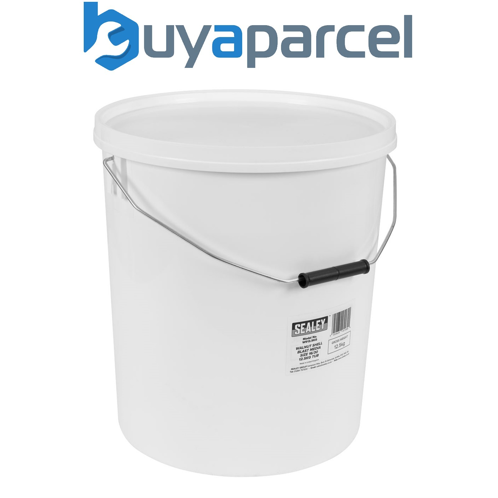 Sealey WS12.5KG Walnut Shell Blast Media - Size 16/30 - 12.5kg Tub