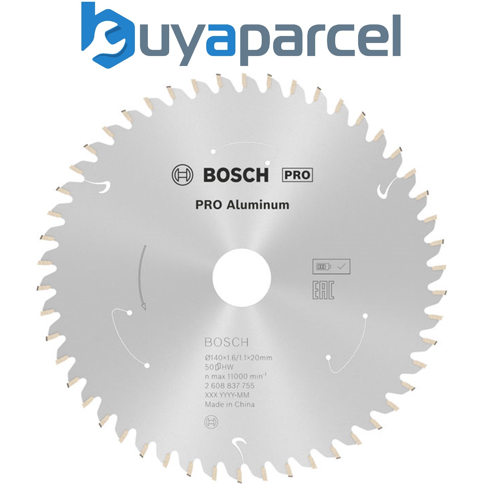 Bosch PRO Aluminium cordless Circular Saw Blade 140 x 1.6 x 20 mm 2608837755