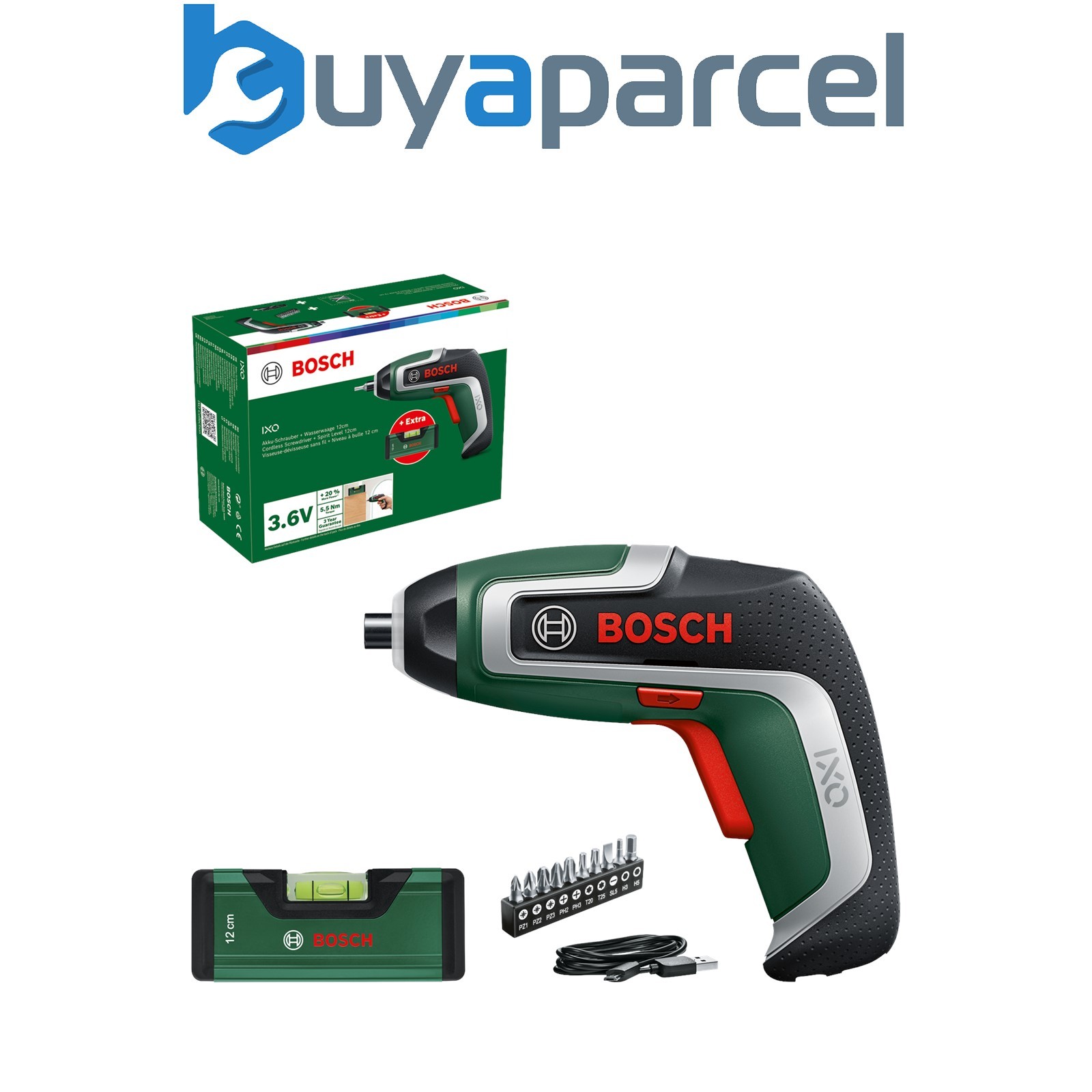 Bosch Cordless Screwdriver IXO 7 Level Set Carton box 06039E0008