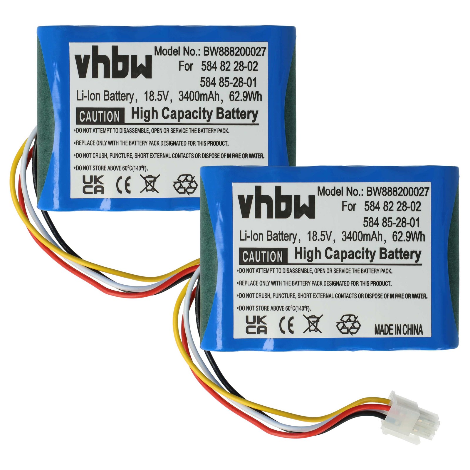 2x Battery for Gardena Sileno + R130LiC Sileno + R160Li 3400mAh 18.5V