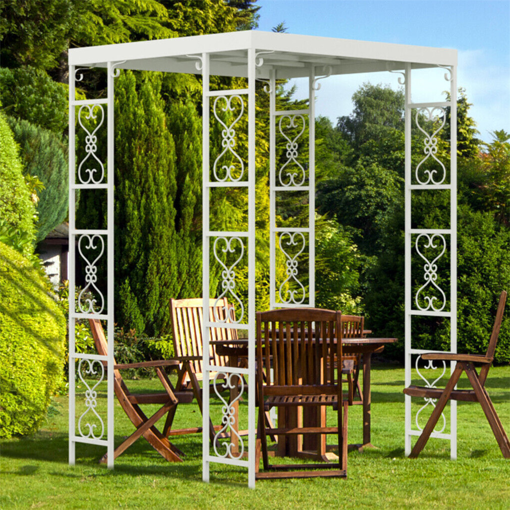 Tall Large Metal Gazebo Marquee Outdoor Garden Party Tent Canopy Wedding Awning