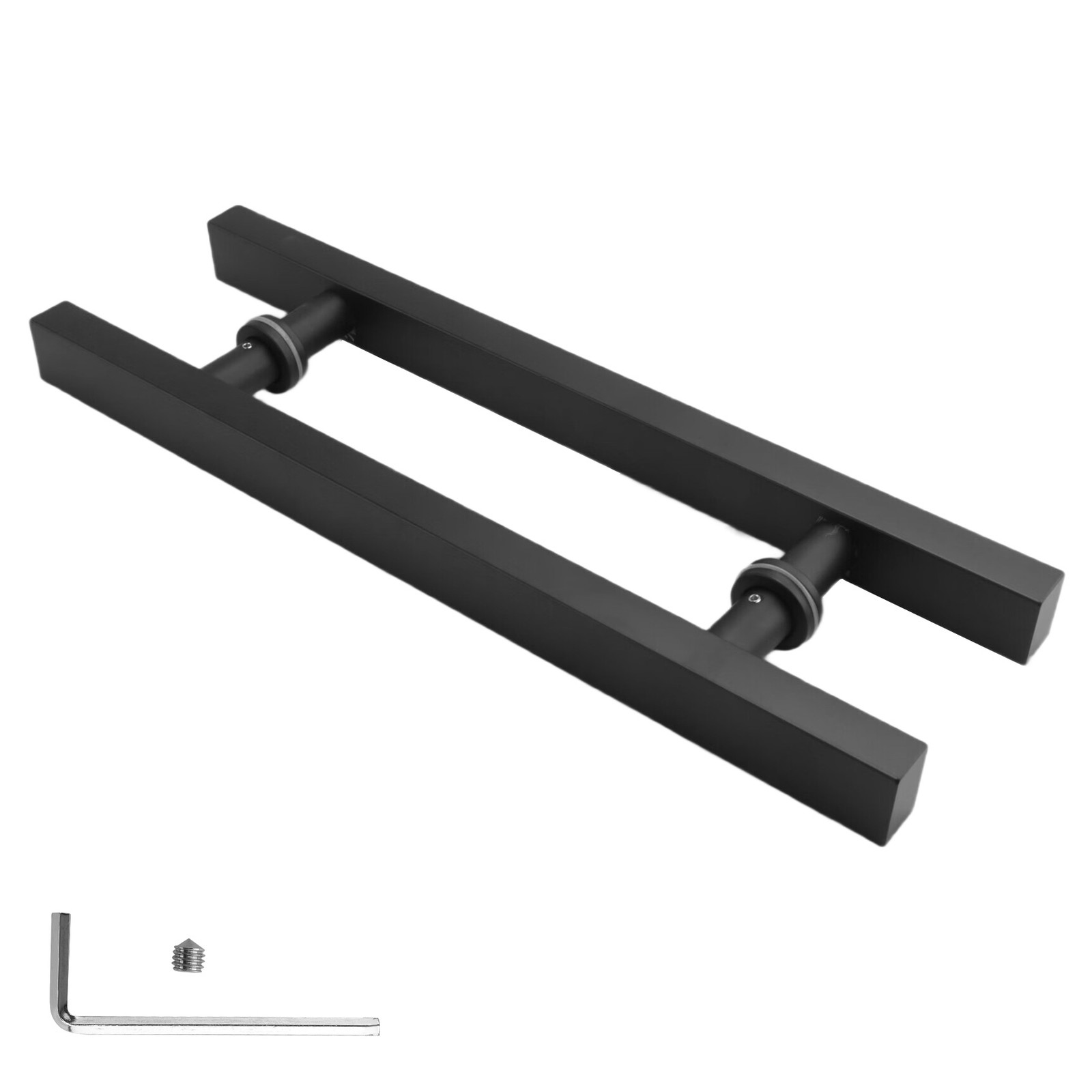 Matte Black Stainless Steel Glass / Wooden Door Handle W2C84808