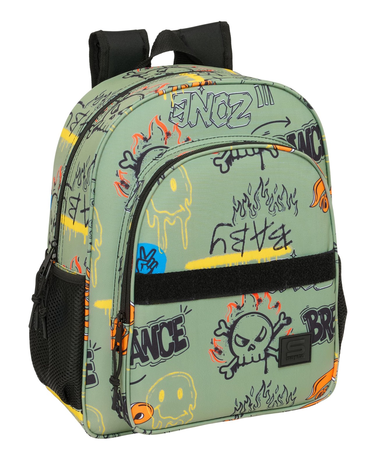 SAFTA GRAFFITI ZONE – Children's School Backpack, Adaptable to Cart, Ideal for S