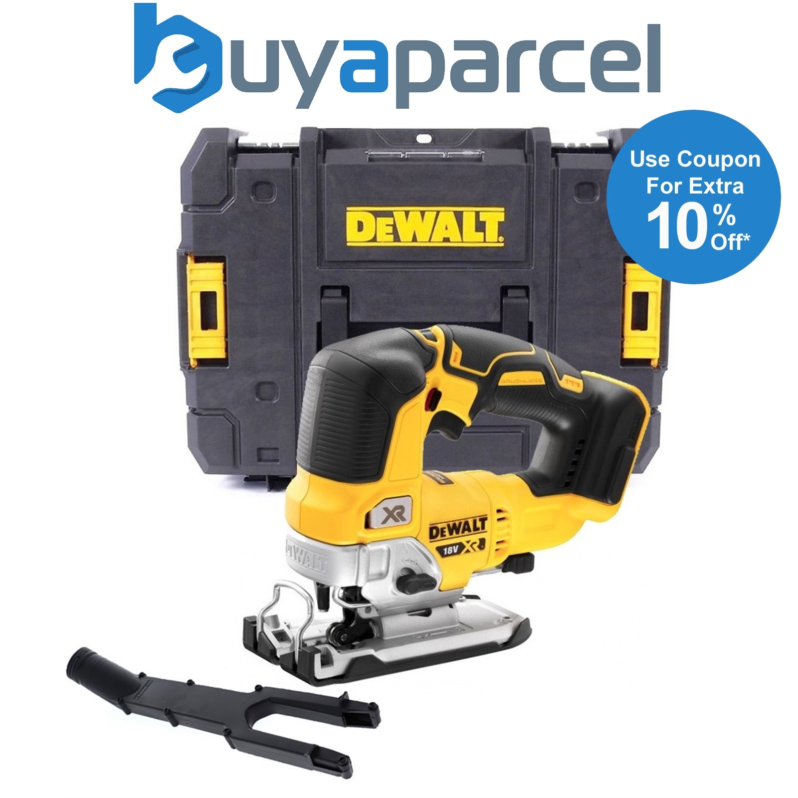 DeWalt DCS334NT 18v XR Cordless Brushless Top Handle Jigsaw Bare + TSTAK + Dust