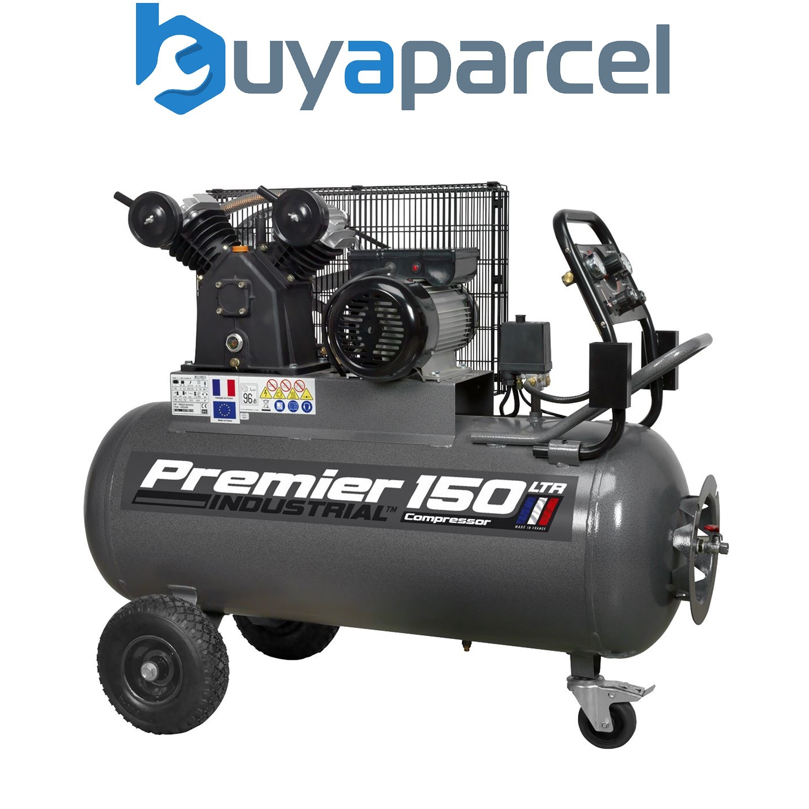 Sealey SAC3153B Premier 150L Belt Drive Air Compressor with Front Control Panel