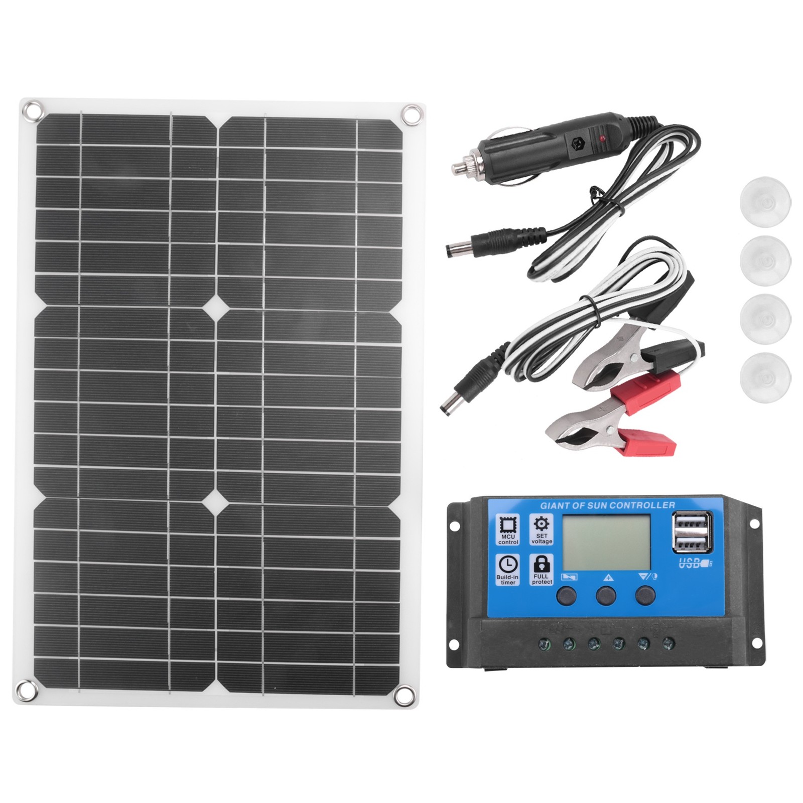 180W Solar Panel Kit 12V Battery with 50A Controller for Caravan Boat RV O3A2
