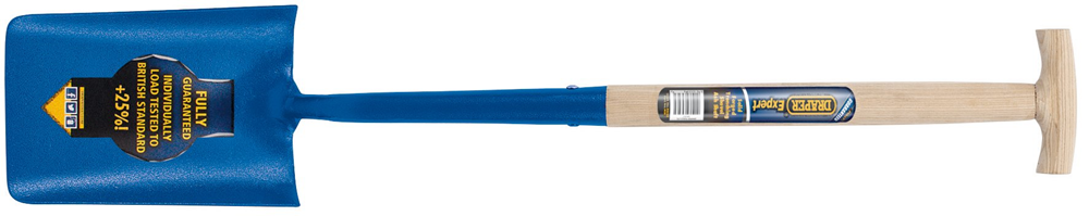 Draper TR/SHOVEL WOOD T HANDLE 10878 Solid Forged Trenching Shovel with Ash