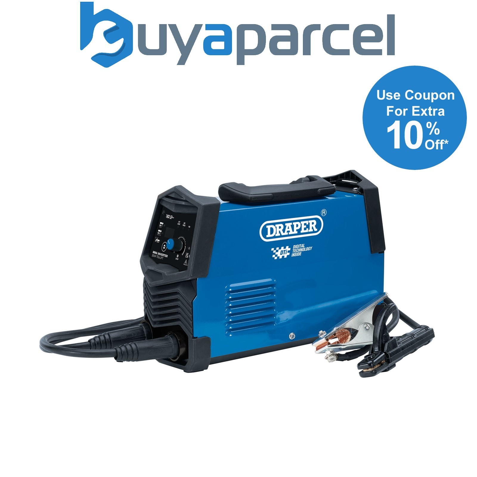Draper 70011 MMA Inverter Welder with TIG-Lift Dti, 200A