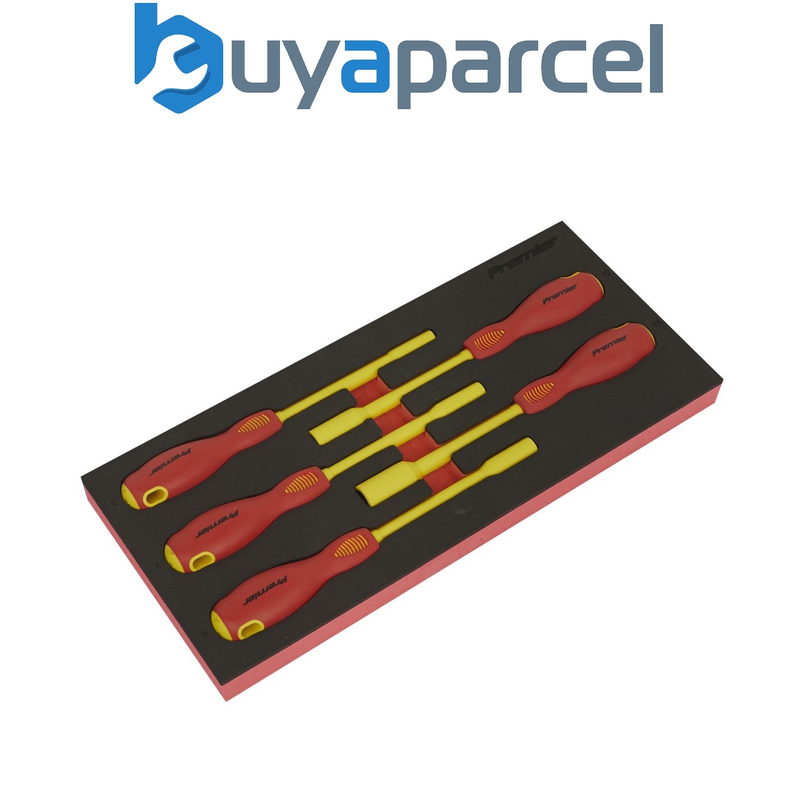 Sealey TBTE08 Premier Insulated Nut Driver Set with Tool Tray 5pc - VDE Approved