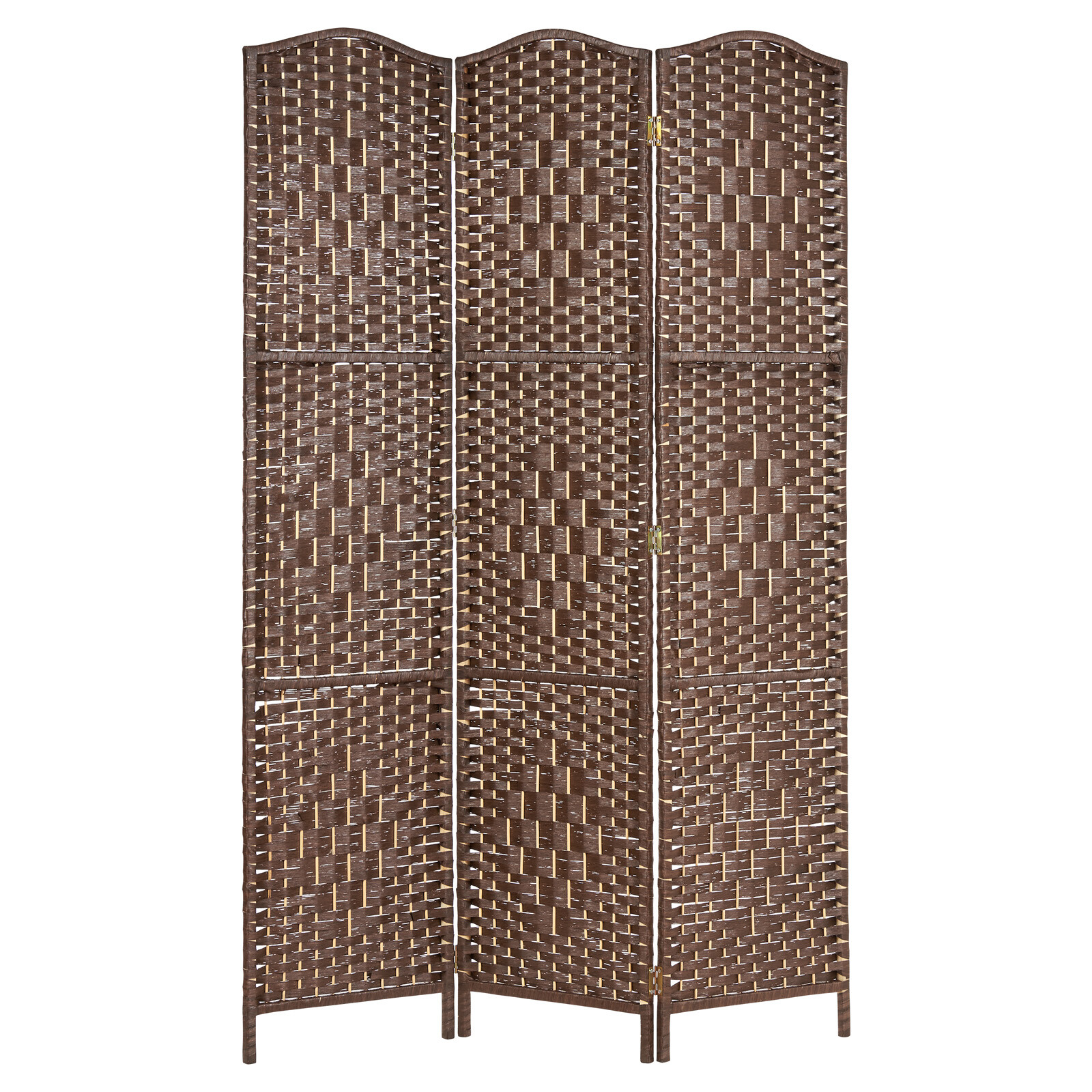 Solid Weave Hand Made Wicker Folding Room Divider Separator/Privacy Screen/Panel