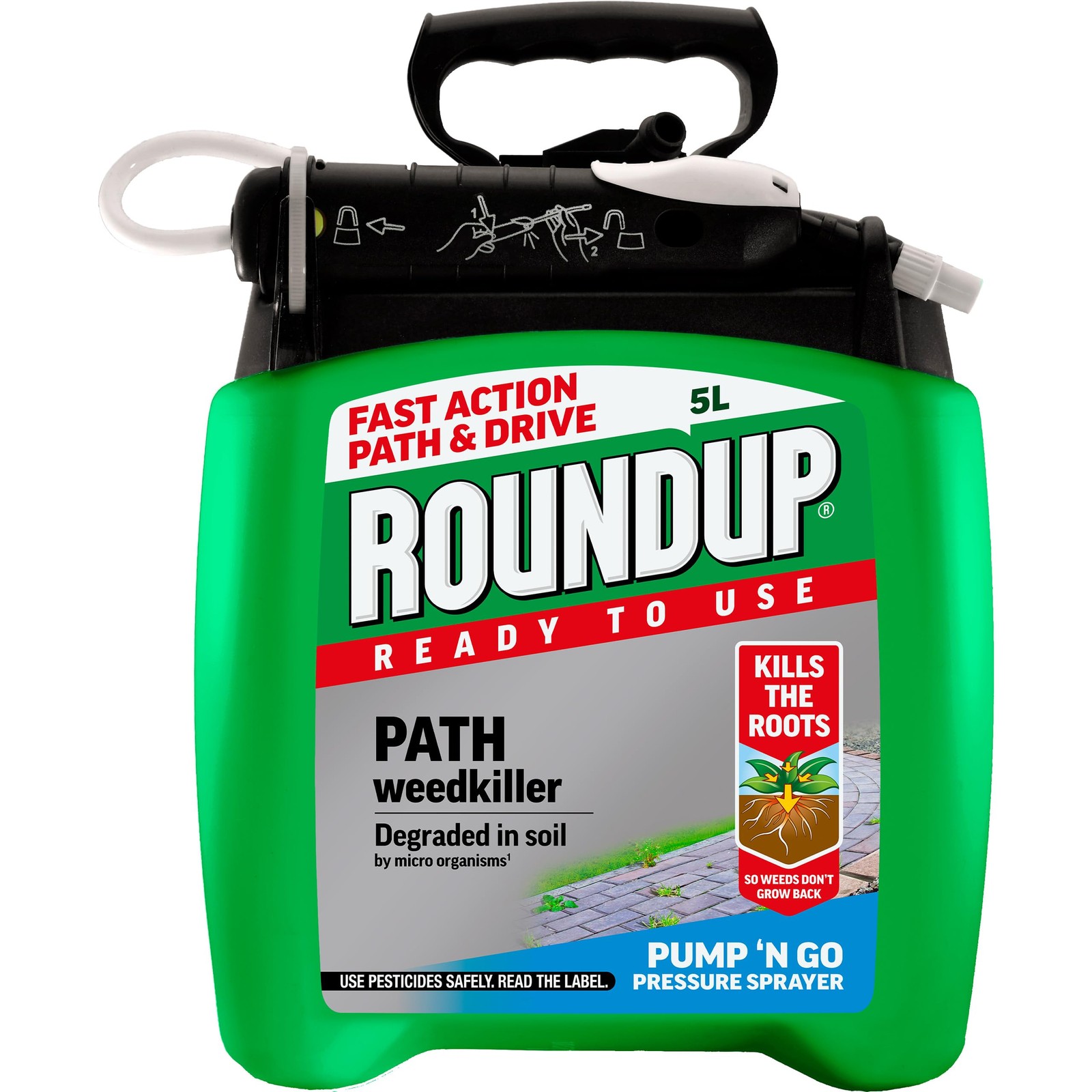Roundup Path Weedkiller 5 Litre Pump 'N Go, Ready to Use