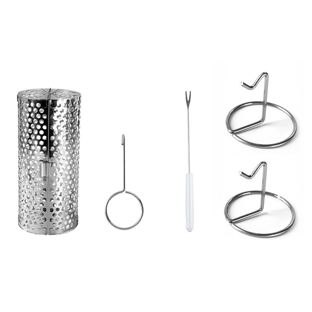 3X(Barbecue Rolling Grill Basket BBQ Net Tube Grill Basket Grid Open BBQ2505