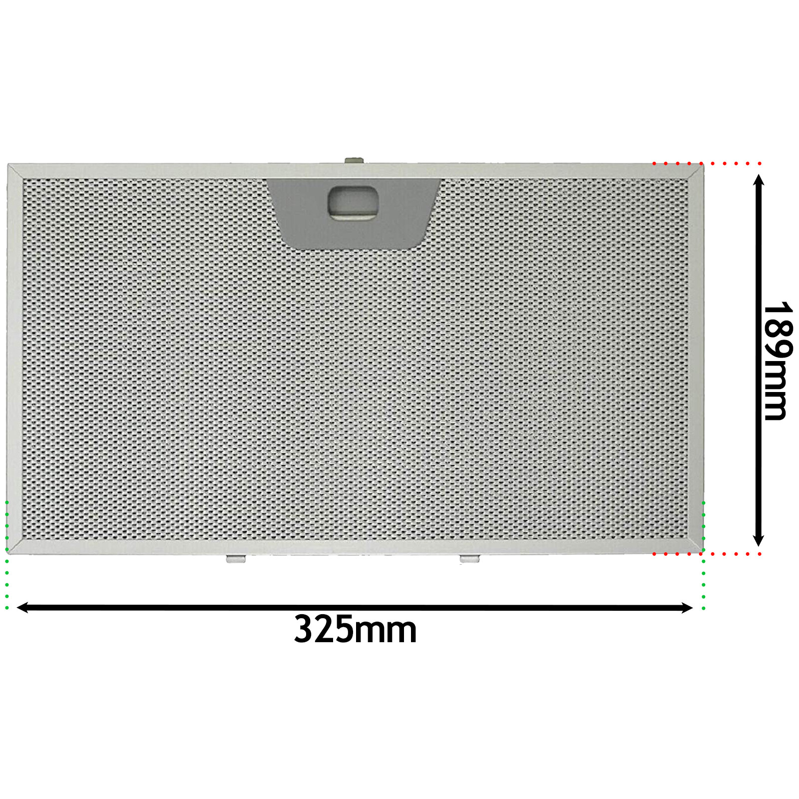 Filter Grease Metal for FABER Cooker Hood INCA SMART HC X A70 PLUS 325mm x 189mm