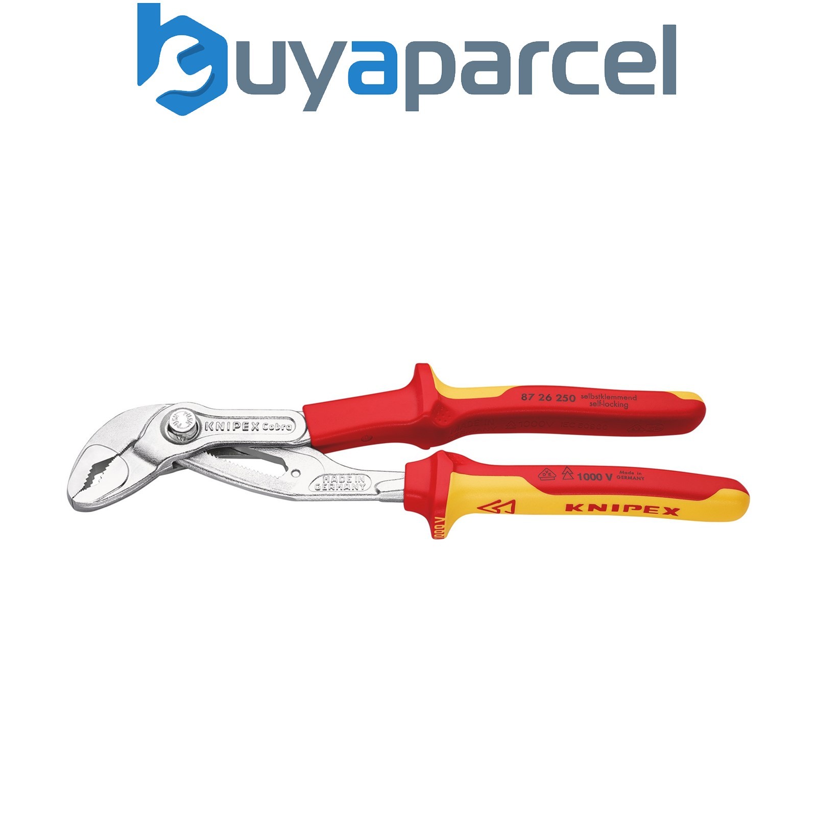 Draper 34672 KNIPEX 87 26 250 SB Cobra VDE High-Tech Water Pump Pliers, 250mm