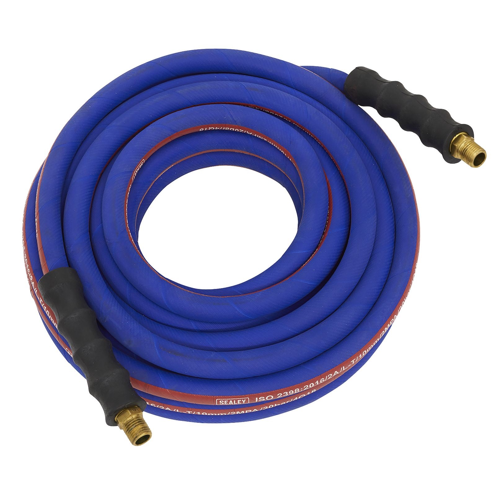 Sealey Air Hose 10Mtr x Ø8mm with 1/4"BSP Unions Extra Heavy Duty Air Tool AH10R