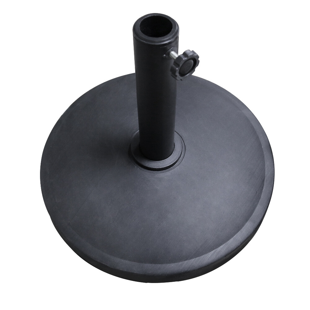 Garden Parasol Base Weights Concrete 12kg Patio Umbrella Stand Holder Black